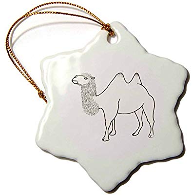 394x400 Orn Two Hump Camel Outline Art Drawing - Camel Drawing Outline