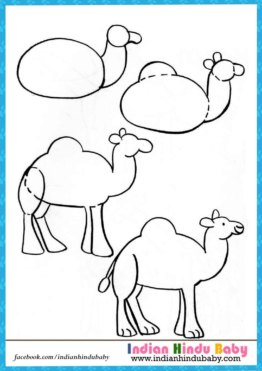 1084x1533 How To Draw An Animal Cell Step - Camel Face Drawing