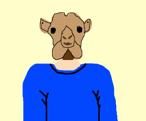 300x250 Person With A Camel Face Drawing - Camel Face Drawing