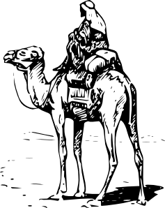 237x298 Person Riding Camel Clip Art - Camel Line Drawing