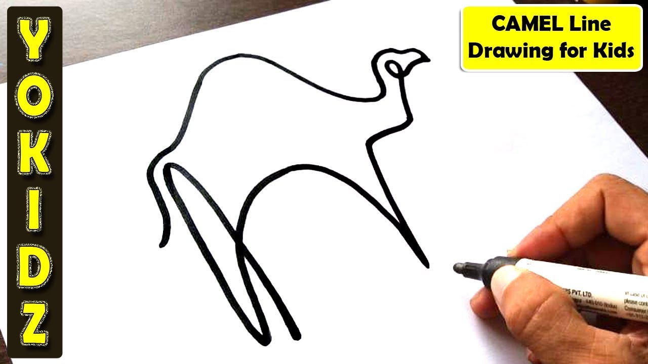 1280x720 Camel Line Drawing For Kids - Camel Line Drawing