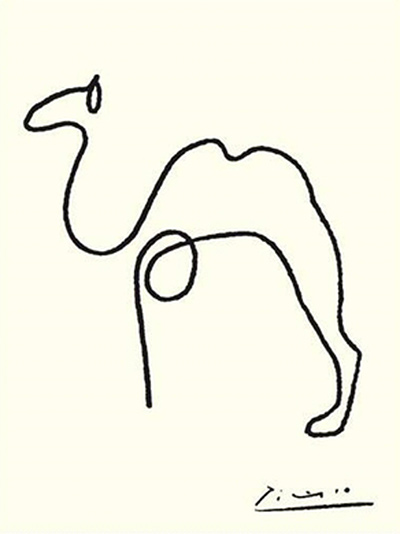 400x534 Camel Pablo Picasso Painting - Camel Line Drawing