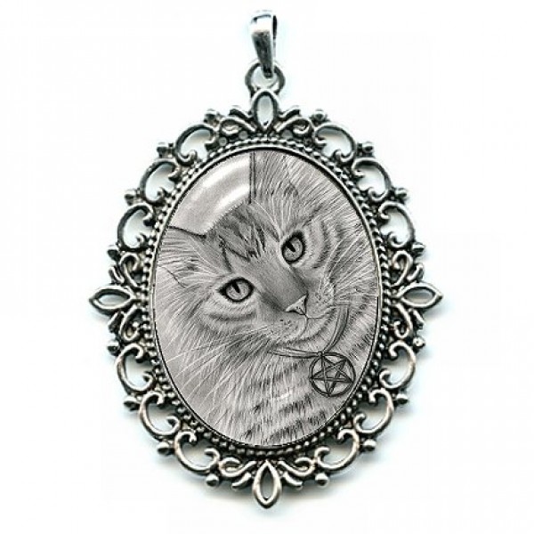 600x600 Cat Cameo Necklace Purrfect - Cameo Drawing