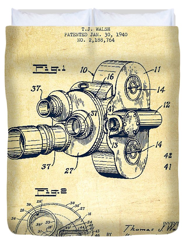 645x853 film camera patent drawing from duvet cover for sale - Camera Film Drawing