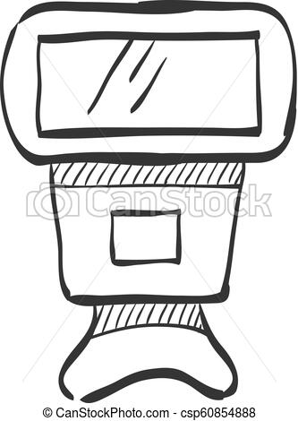 333x470 Sketch Icon - Camera Flash Drawing
