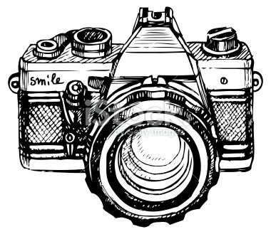 380x329 Camera Line Art Free Download Clip Art - Camera Line Drawing