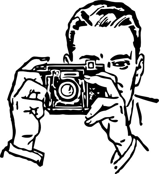 540x593 Camera Clip Art - Camera Line Drawing Clip Art