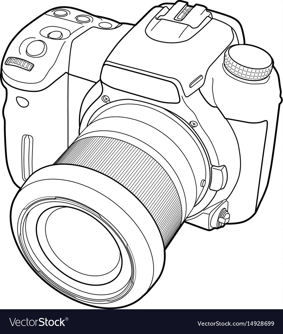 Camera Line Drawing Clip Art at Explore collection
