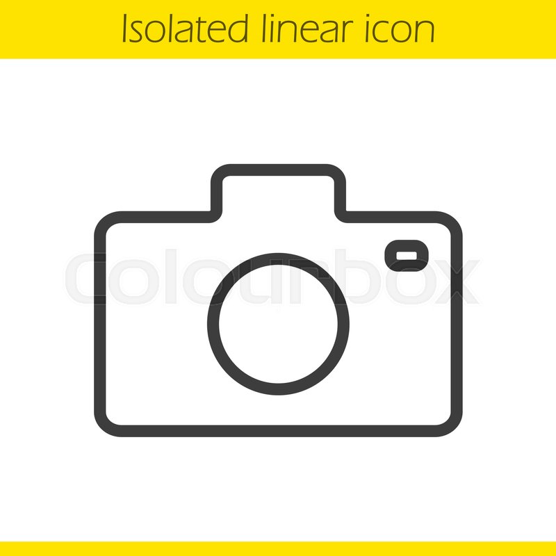 800x800 Camera Linear Icon Photographer's Stock Vector Colourbox - Camera Outline Drawing
