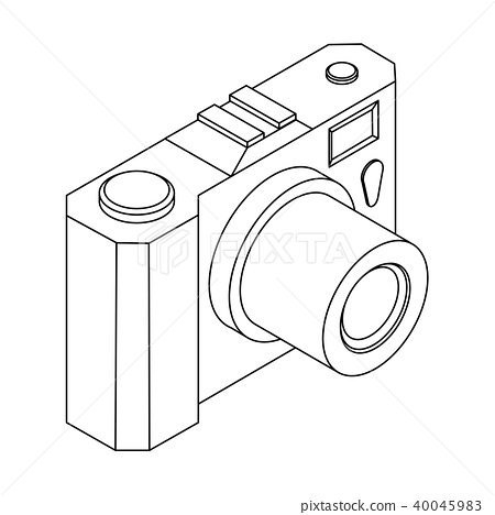 450x468 Camera Isometric Outline Drawing - Camera Outline Drawing