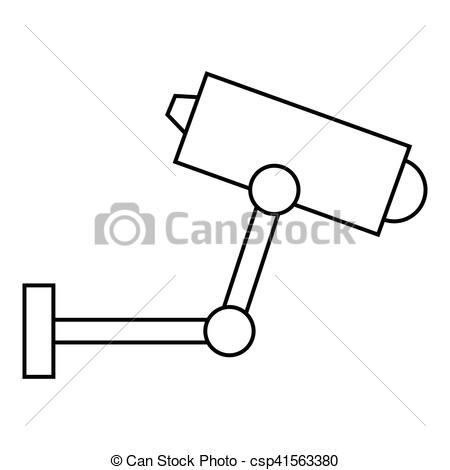 450x470 Cctv Camera Icon, Outline Style Cctv Camera Icon Outline - Camera Outline Drawing