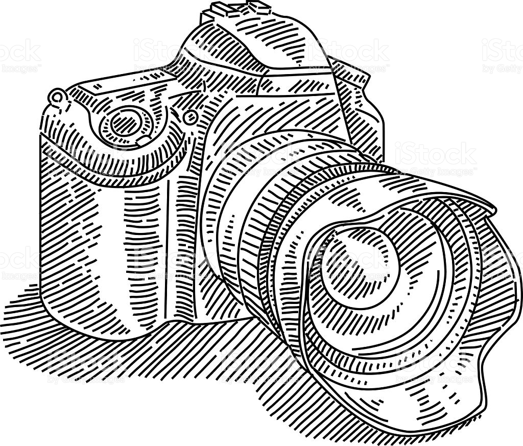 1024x873 Flower Outline Drawing - Camera Outline Drawing