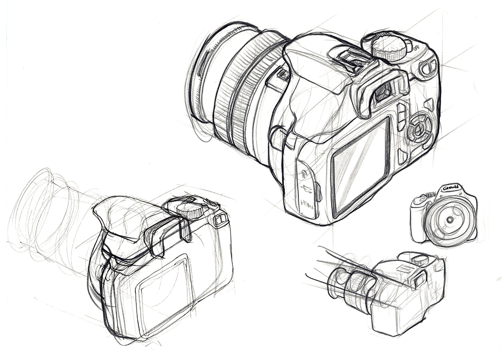 1024x724 Camera Huw's Sketching Blog - Camera Pencil Drawing