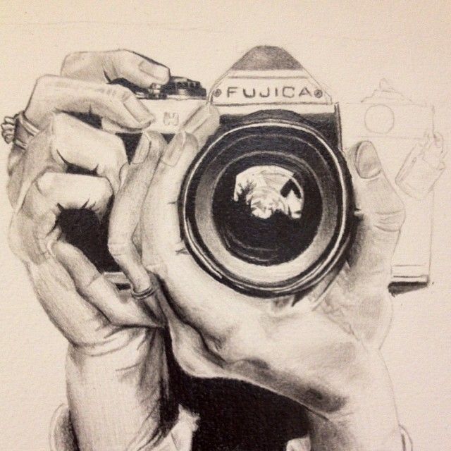 640x640 Drawn Camera Pencil Drawing - Camera Pencil Drawing