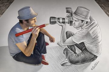 360x238 Pencils Drawings - Camera Pencil Drawing