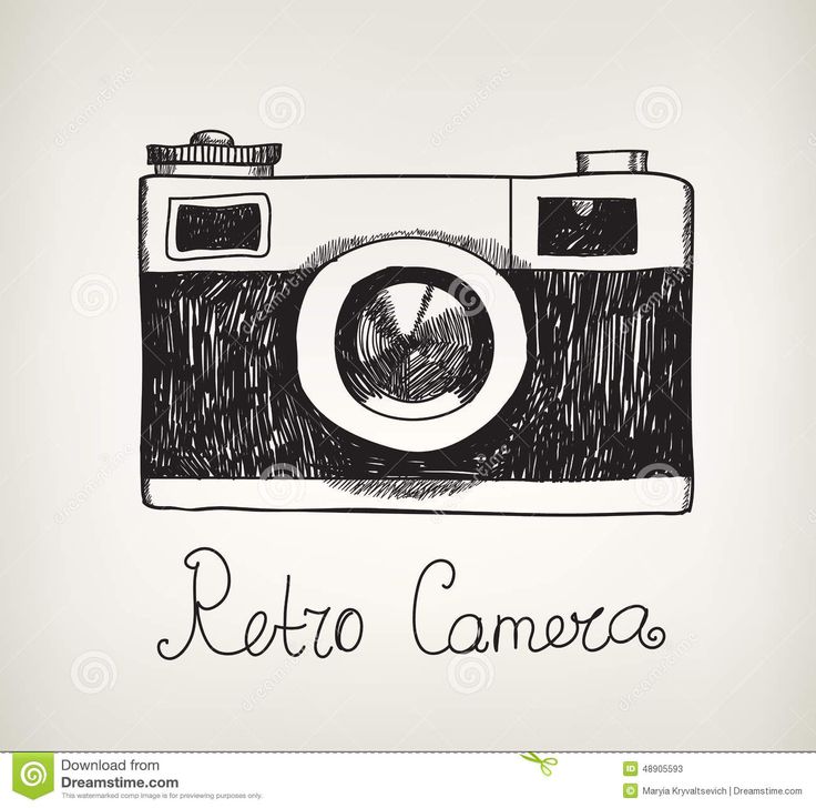 736x728 Retro Drawing Camera For Free Download - Camera Picture Drawing
