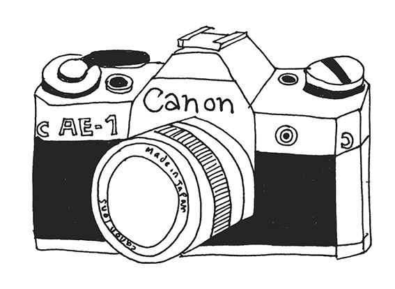 567x414 Looks Just Like My Papa's Canon Bullet Journal - Camera Picture Drawing