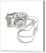 163x186 Slr Film Camera Drawing Digital Art - Camera Picture Drawing