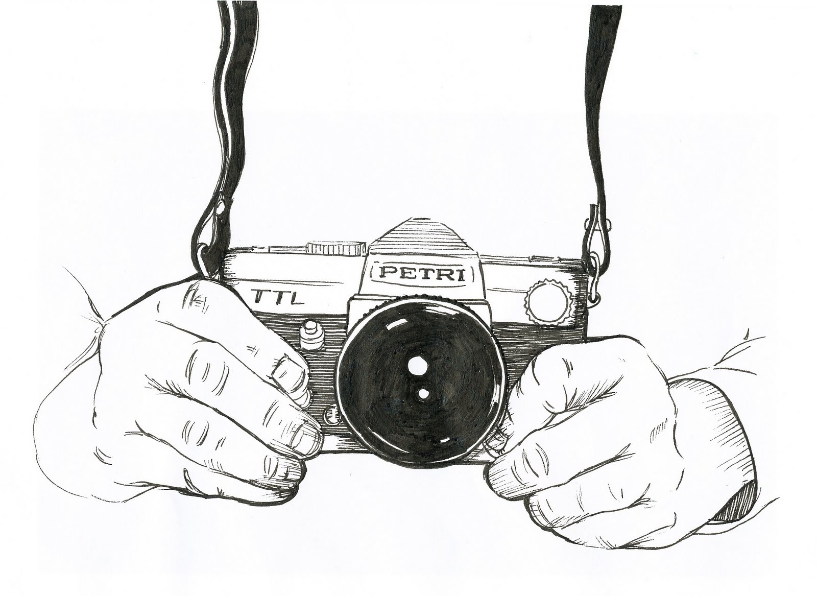 1600x1167 Simple Drawing Of A Camera How To Draw A Person Holding A Camera - Camera Simple Drawing
