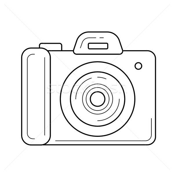 600x600 Simple Camera Line Icon Vector Illustration Andrei Krauchuk - Camera Simple Drawing