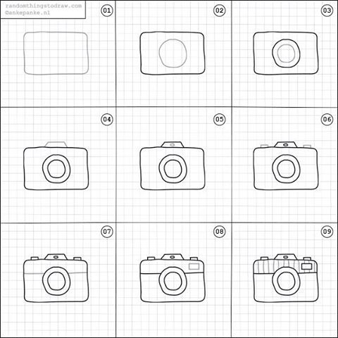 480x480 Tips In Art Doodles And Drawing Drawings, Camera Drawing - Camera Simple Drawing