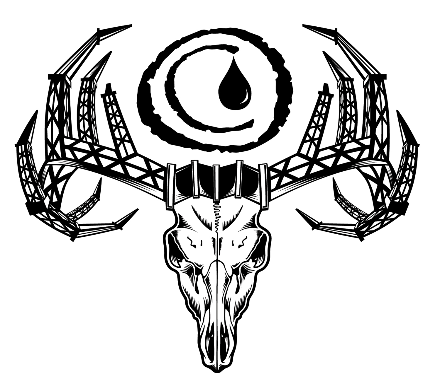 1500x1335 oilfield camo derrick buck decal - Camo Drawing