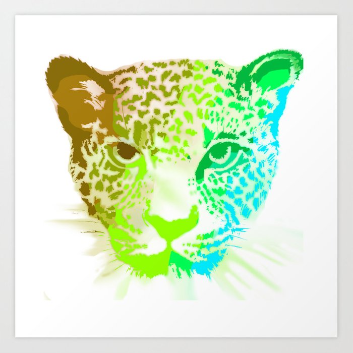 700x700 Leopard, Big Cat Drawing, Camouflage, Tropical Art Print - Camouflage Drawing