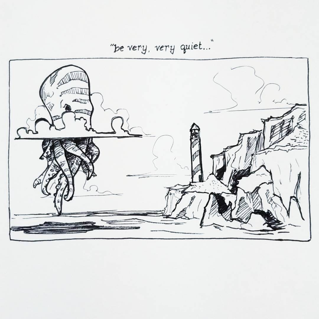 1080x1080 Peter Slattery Camouflage Drawing Lots Of Octopui On My Flights - Camouflage Drawing