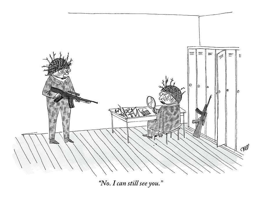 900x680 Two Soldiers Dress Up In Camouflage Drawing - Camouflage Drawing