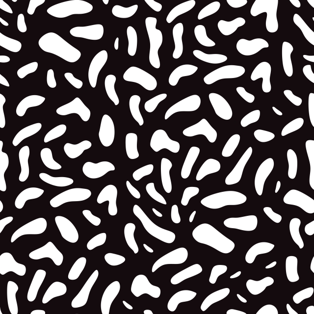 640x640 Black And White Camouflage Seamless Pattern Organic Drawing Vector - Camouflage Drawing