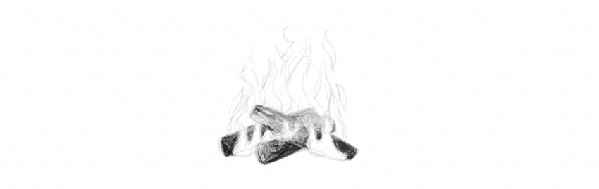 850x269 draw the elements how to draw fire - Campfire Drawing
