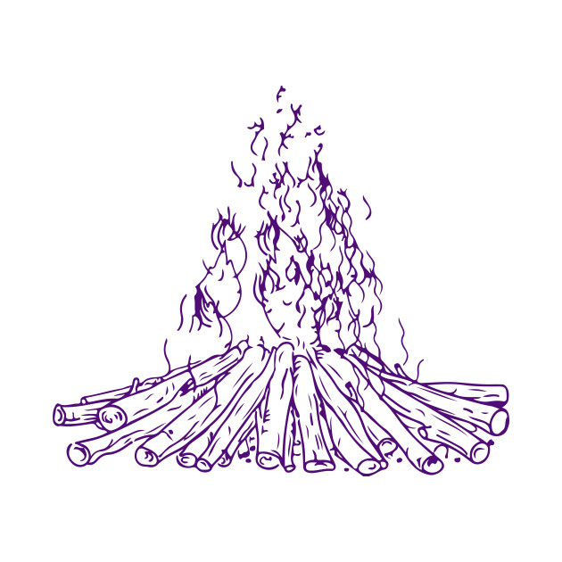 630x630 bonfire campfire fire burning drawing - Campfire Drawing