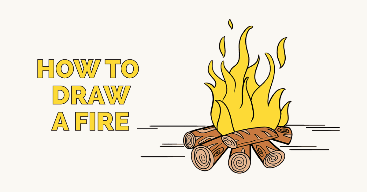 1200x628 how to draw a fire in a few easy steps easy drawing guides - Campfire Drawing