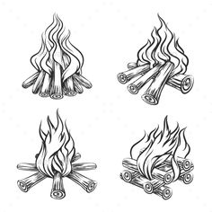 236x236 camp fire drawing art drawings know how in drawings, fire - Campfire Drawing