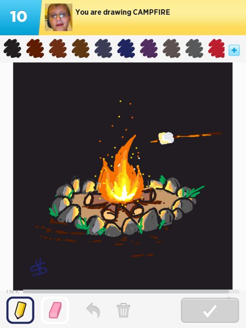 500x667 campfire drawings - Campfire Drawing
