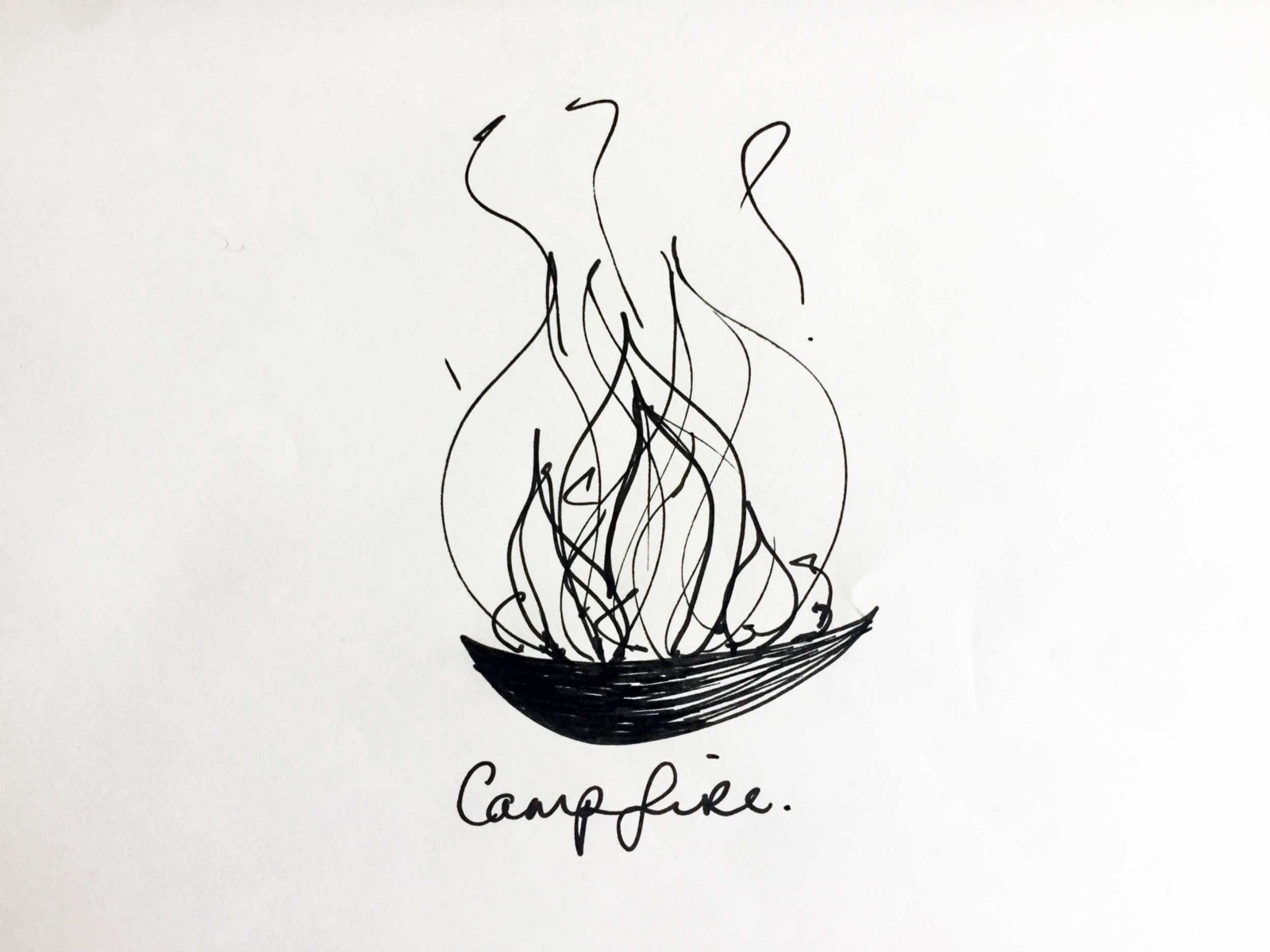 1600x1200 campfire dear self medium - Campfire Drawing