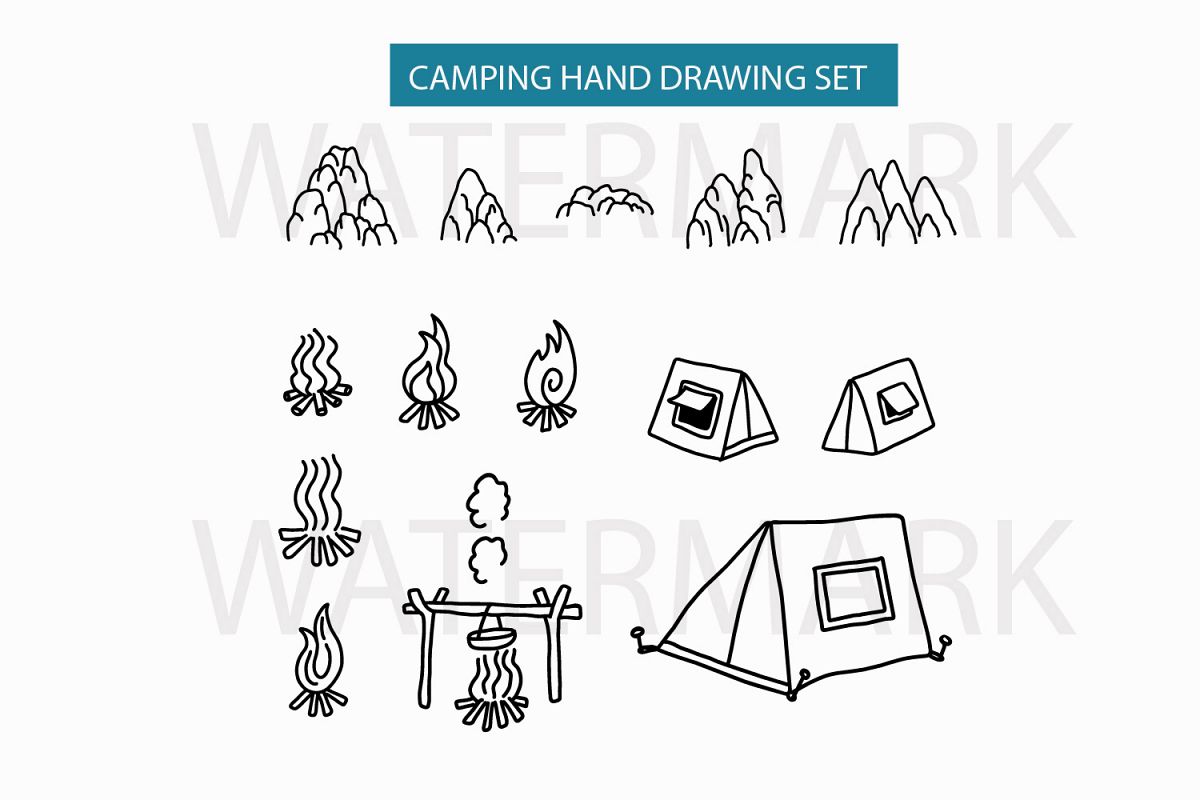 1200x800 bundle camping tent mountain - Camping Drawing