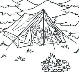 269x245 free camping tents clipart - Camping Tent Drawing