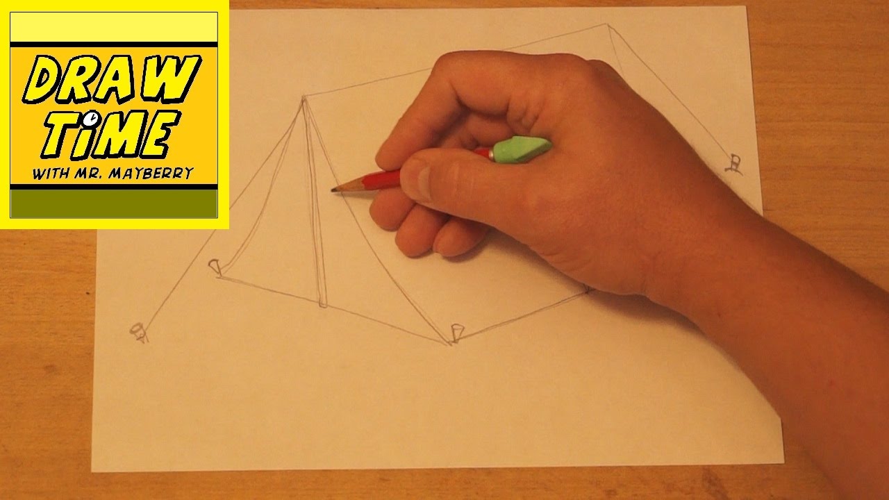 1280x720 how to draw a camping tent - Camping Tent Drawing