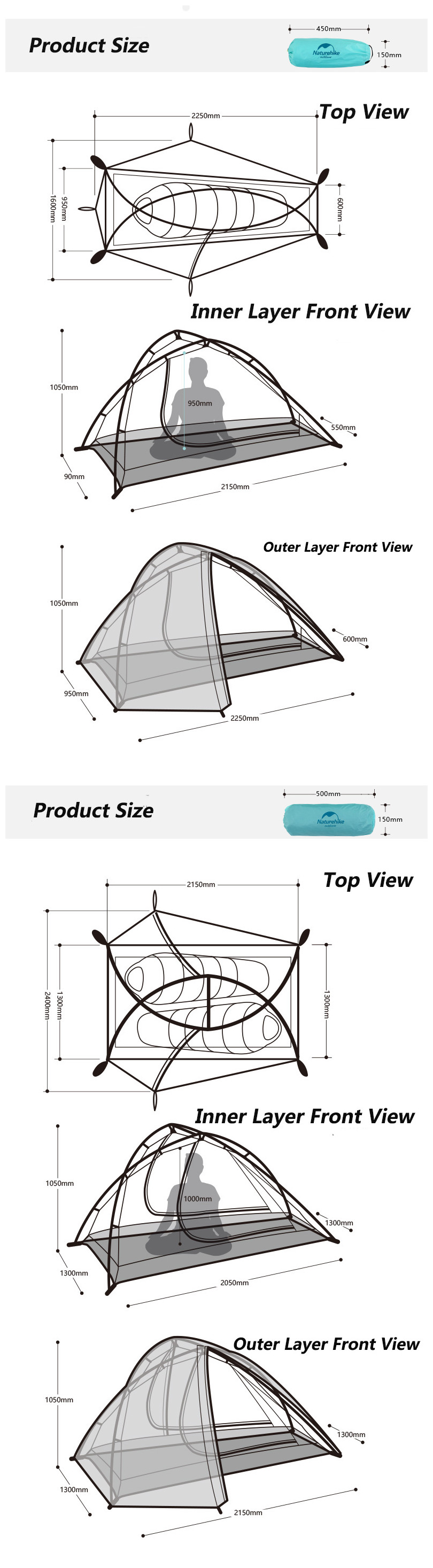 810x2933 naturehike s persons camping tent double layer - Camping Tent Drawing