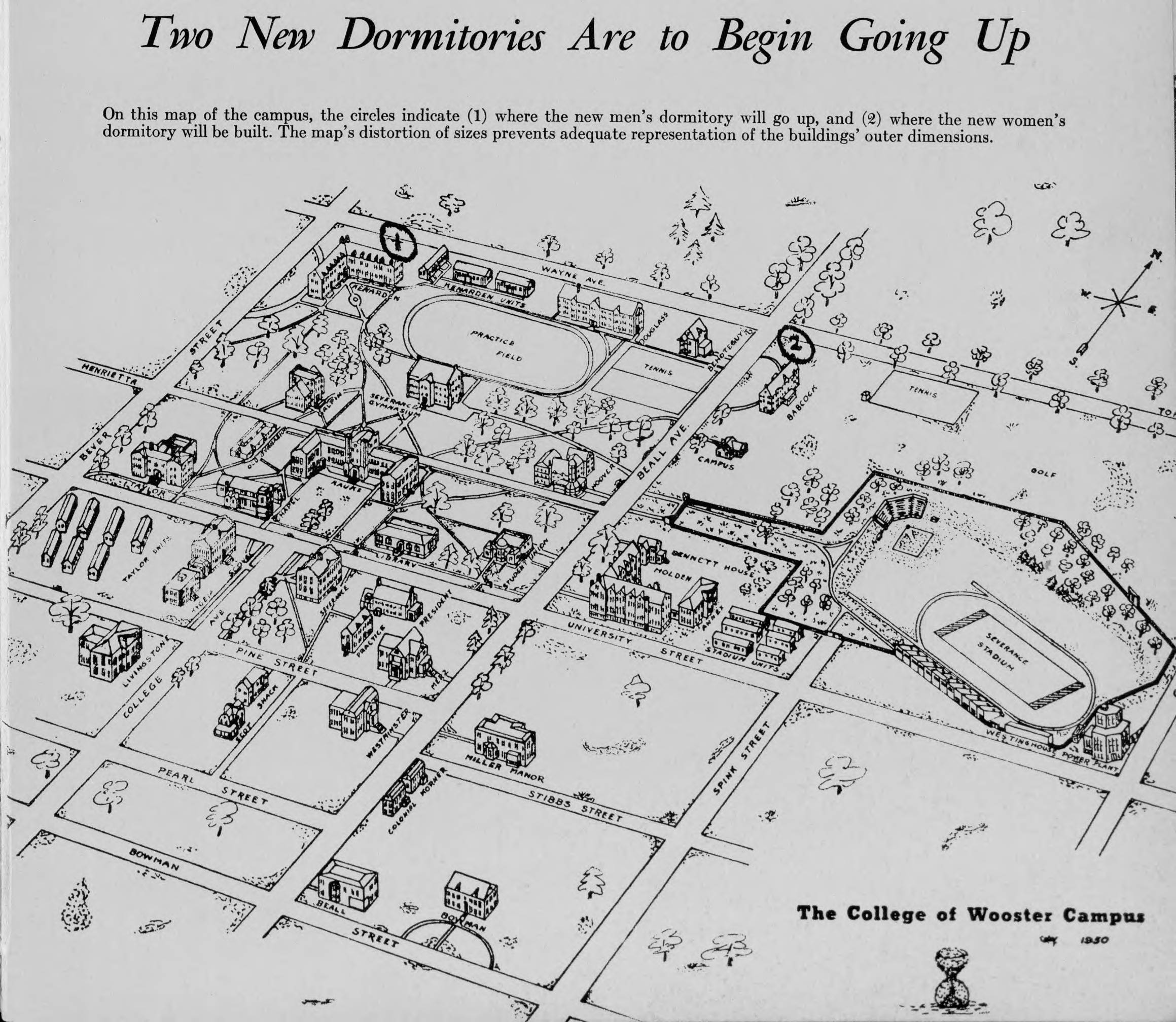 2319x2016 campus map, drawing, women in sport and physical education - Campus Drawing