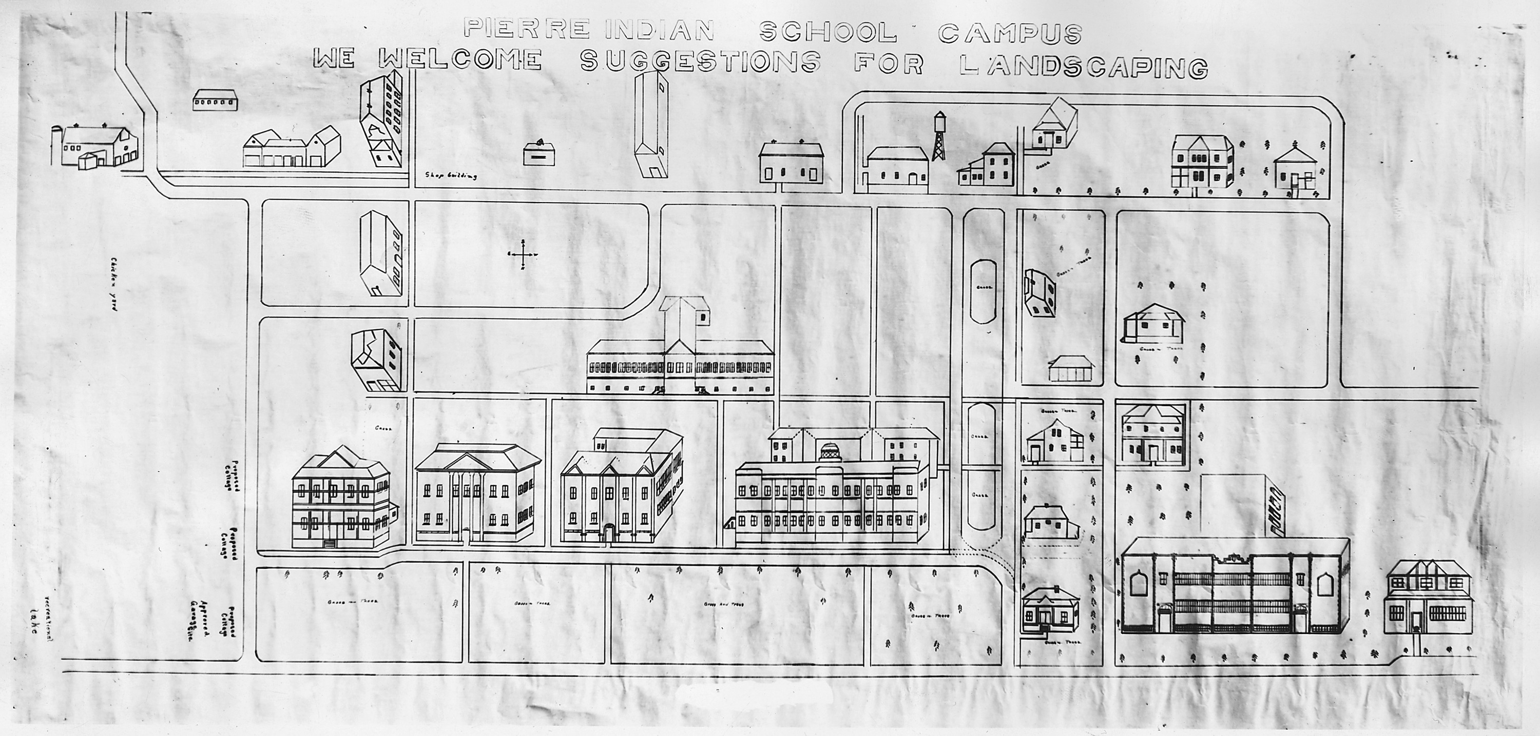 3000x1435 filedrawing of the school campus - Campus Drawing
