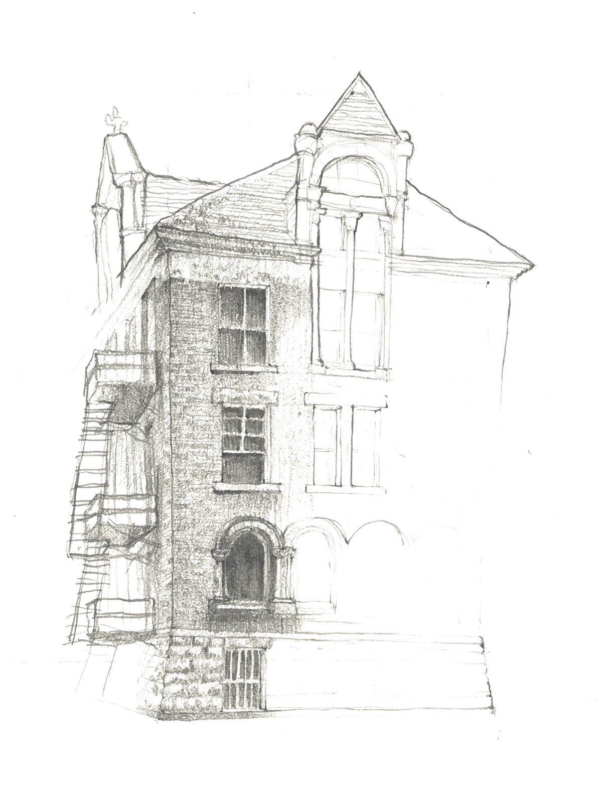 1200x1614 tulane campus drawings spring on behance - Campus Drawing