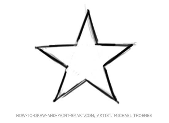 550x401 Draw A Star Shape - Can Drawing
