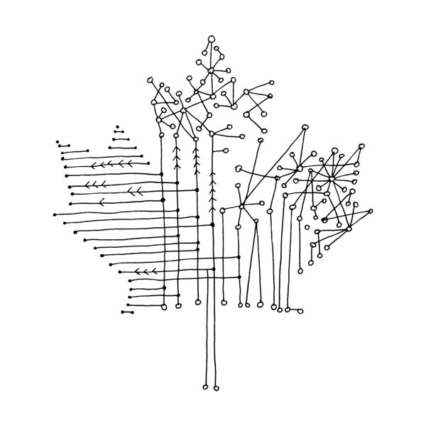 600x600 Canadian Maple Leaf Colouring - Canada Drawing