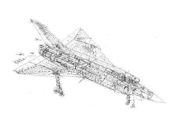 600x439 prints of avro canada cf arrow cutaway drawing - Canada Drawing