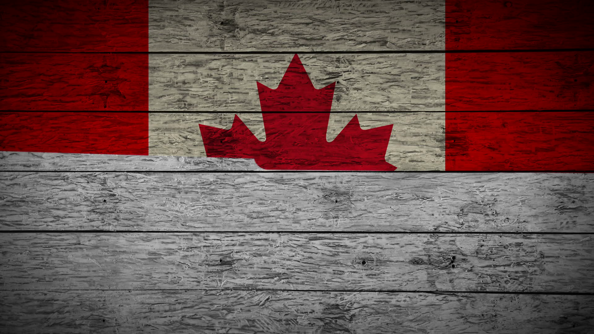1920x1080 painting flag of canada on old wood boards with four different - Canada Flag Drawing