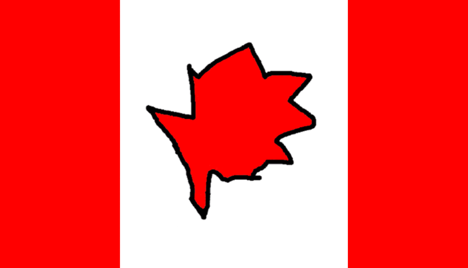 916x526 the canadian flag made out of lisa's head from the drunk drawing - Canada Flag Drawing