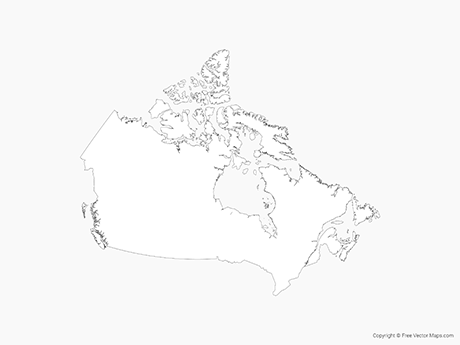460x345 vector maps of canada free vector maps - Canada Map Drawing