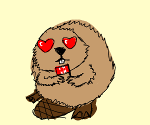 300x250 canadian beaver falls in love drawing - Canadian Beaver Drawing